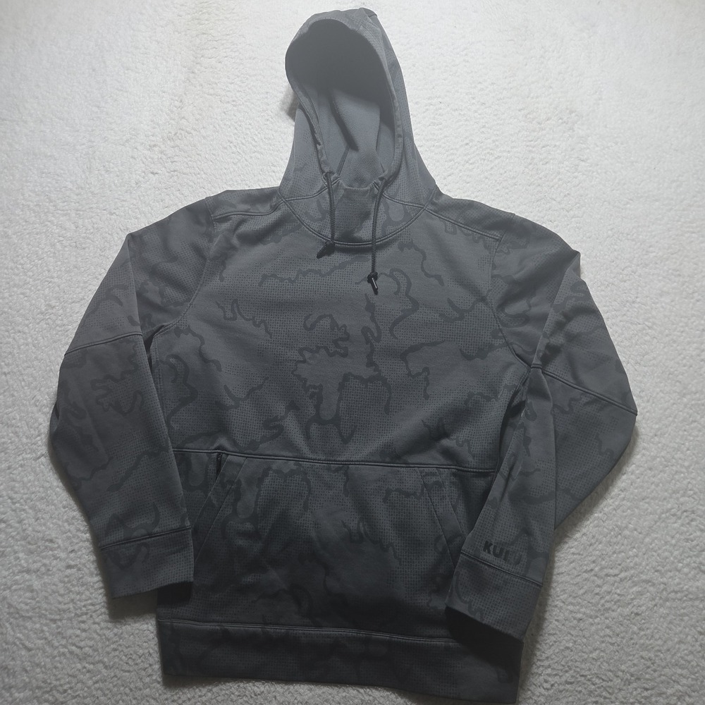 Kuiu Hunting Ridgepoint Fleece Camo Hoodie Mens Large Sweatshirt Jacket Ash